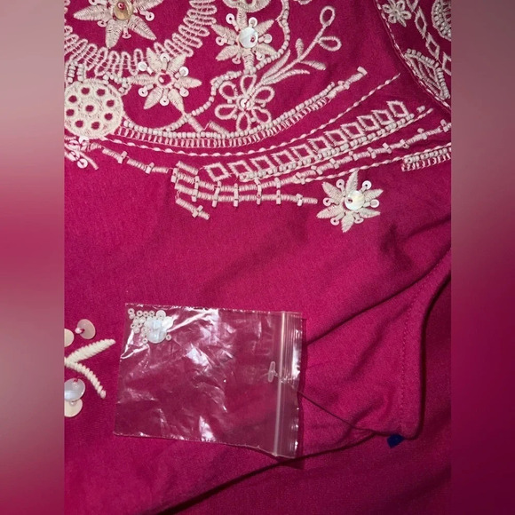 Charter Club,M,NWOT,  sleeveless, embroidered beaded, scoop neck, midi, dress - Picture 5 of 9